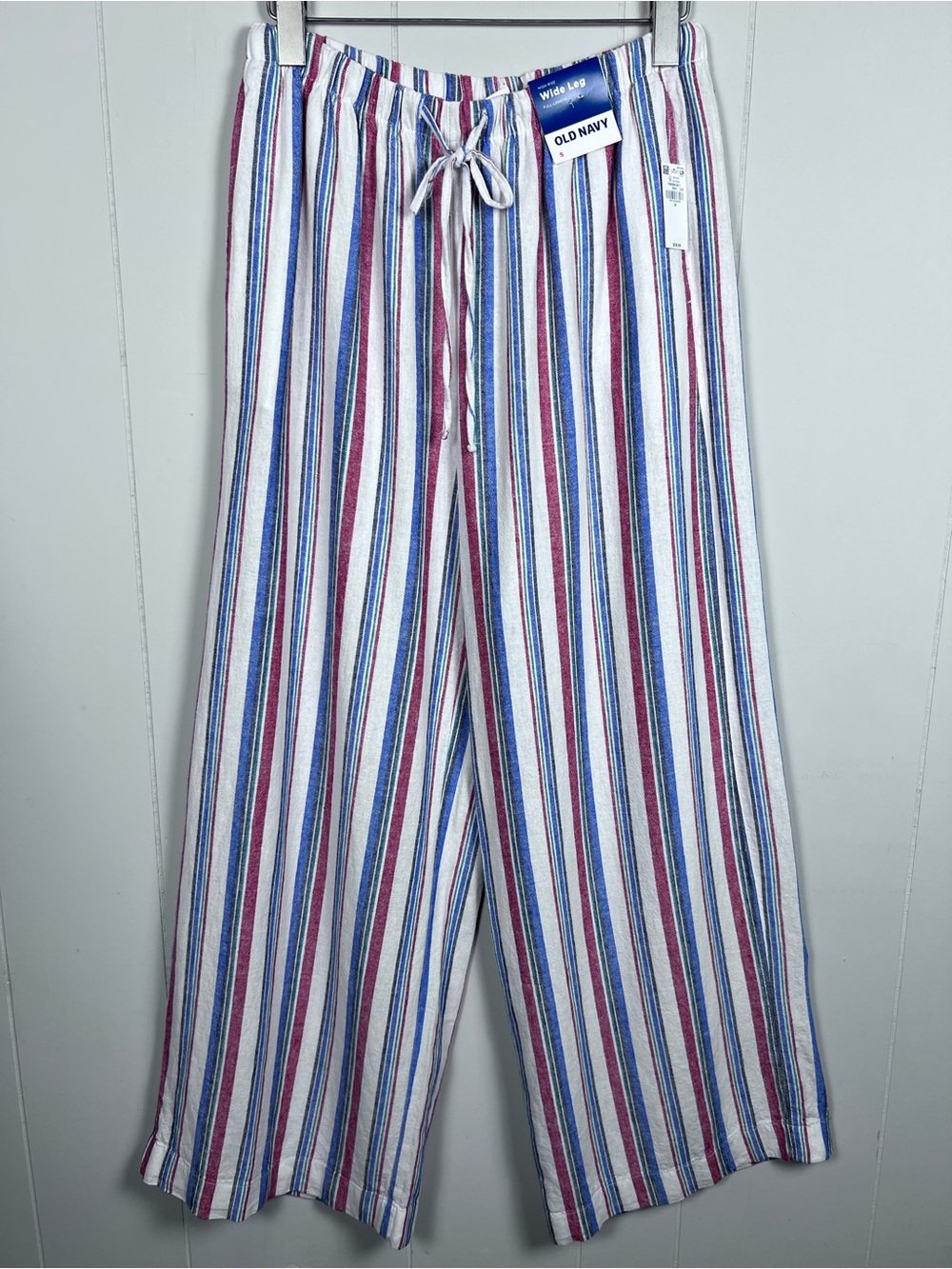 Old Navy Linen Blend NWT Pants Wide Leg Beach Coastal Breathable Size Small - Picture 7 of 14